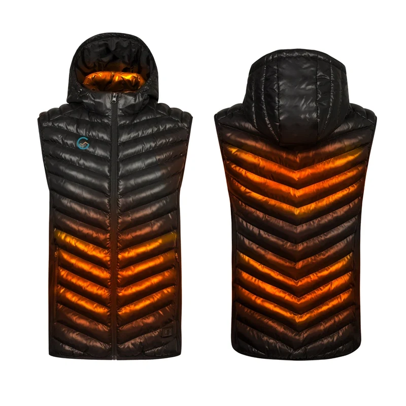 Høgge Verwarmde Heren Bodywarmer Gløde Zwart (open box)