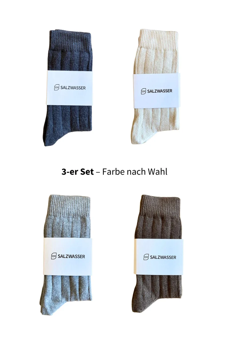 3er Set: 3x2 Paar Grobstricksocken