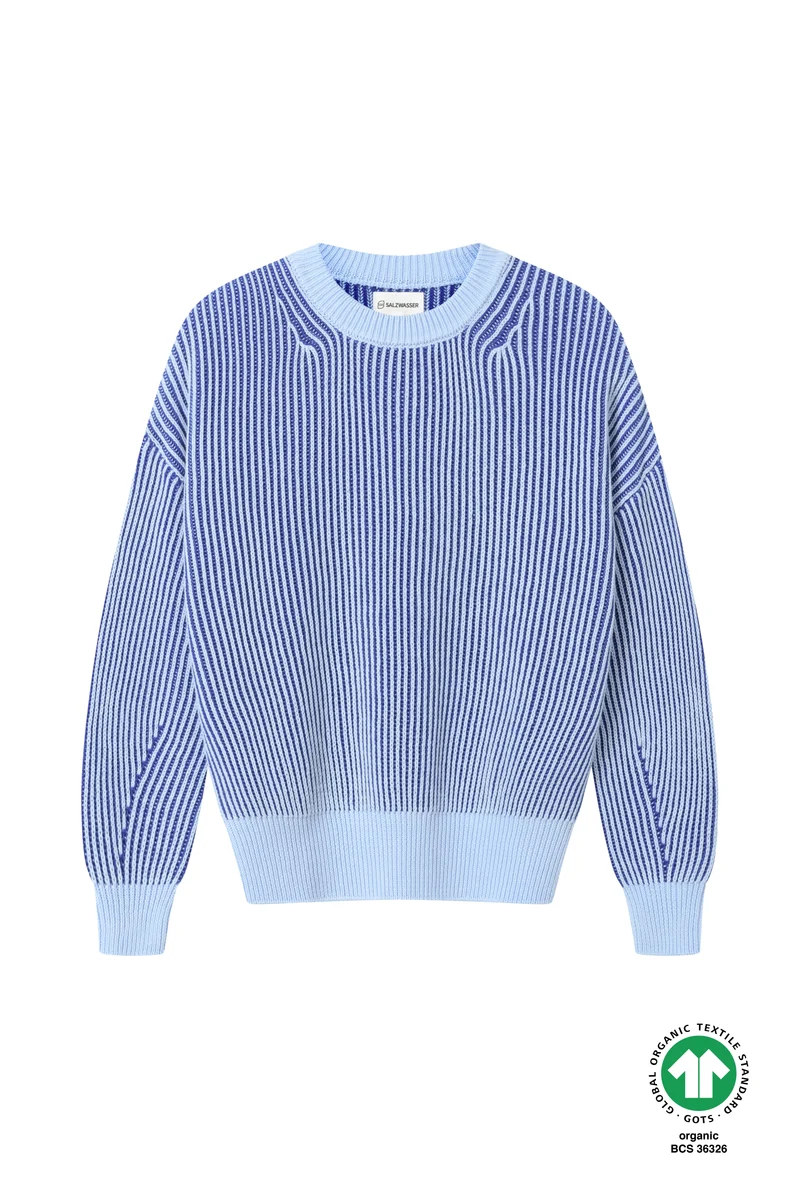 Strickpullover Hella Blue-Blue-Striped