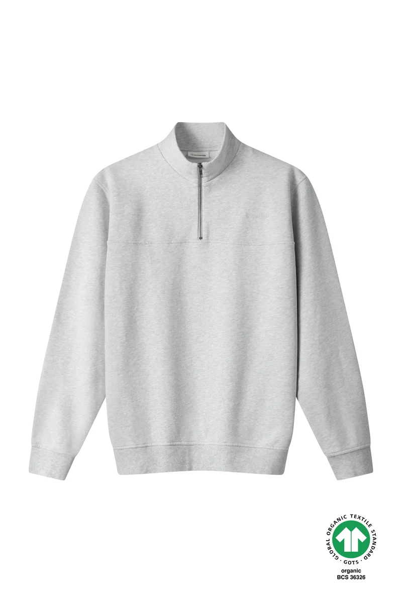 Half-Zip Sweater Knut Hellgrau