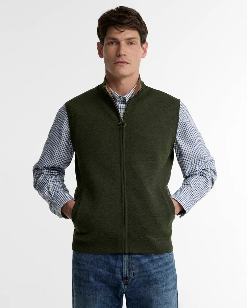 Barbour Marcus Knitted Gilet, olive