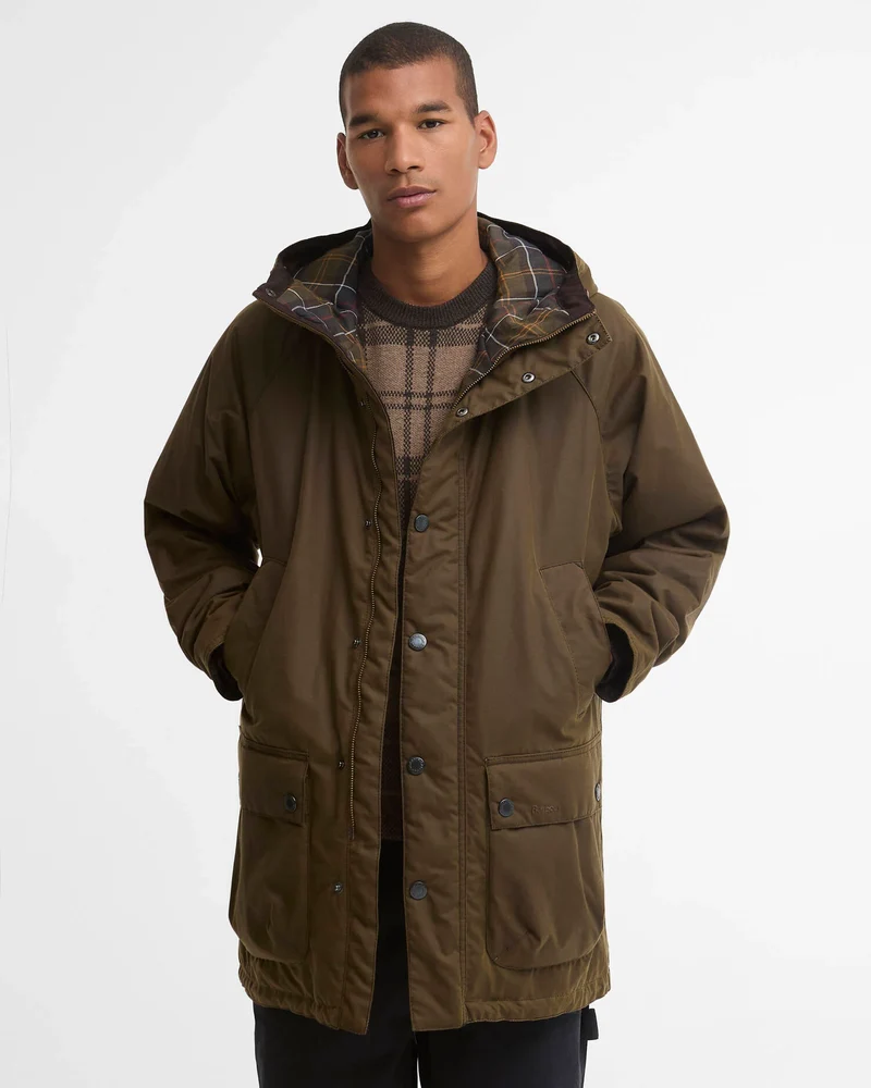 Barbour Bedale Wax Parka, brown