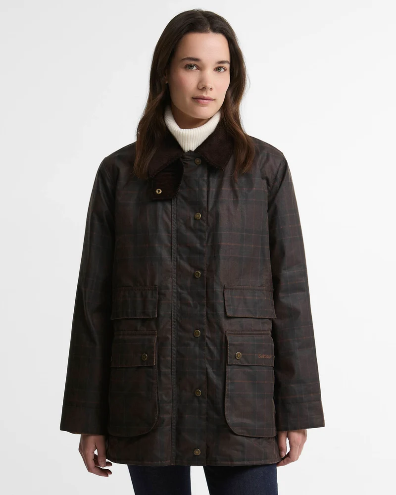 Barbour Modern Checked Border Wax Jacket
