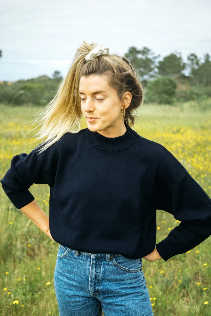 Full Milano Strickpullover Marina Navy