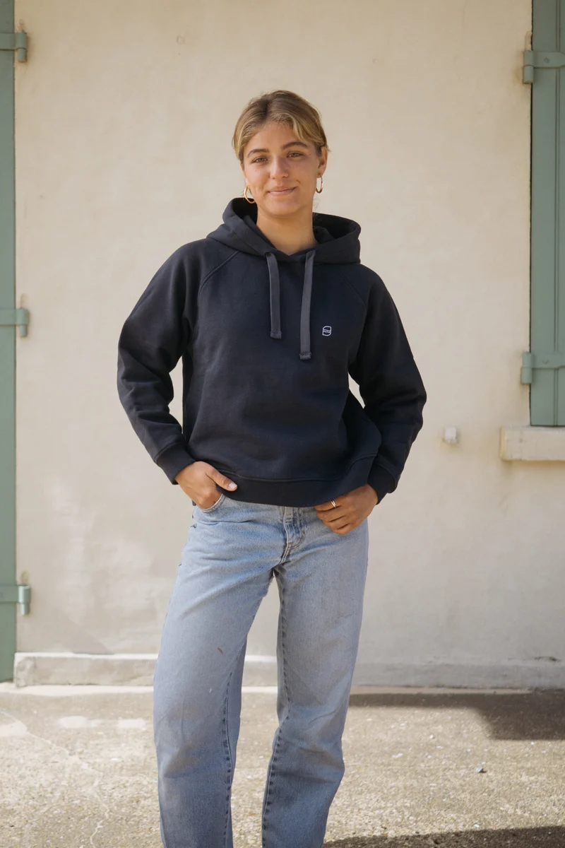 Hoodie Sanna Graublau