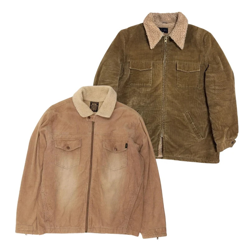 25x UNBRANDED CORDUROY SHERPA JACKETS