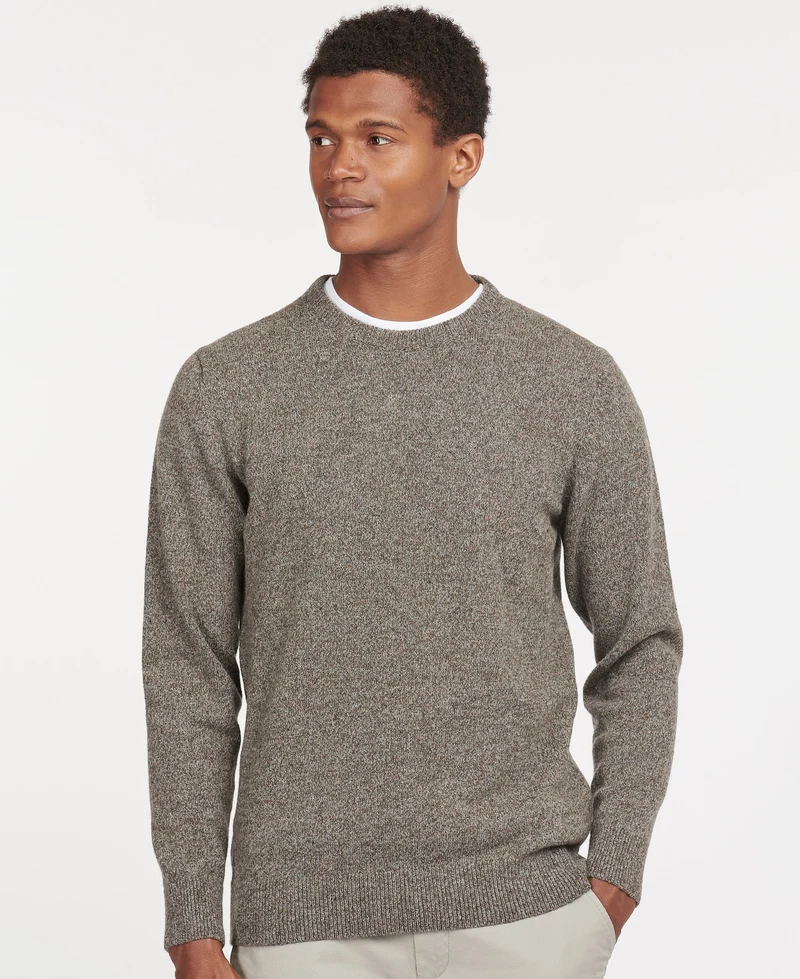 Barbour Tisbury Crew Neck Jumper, fog