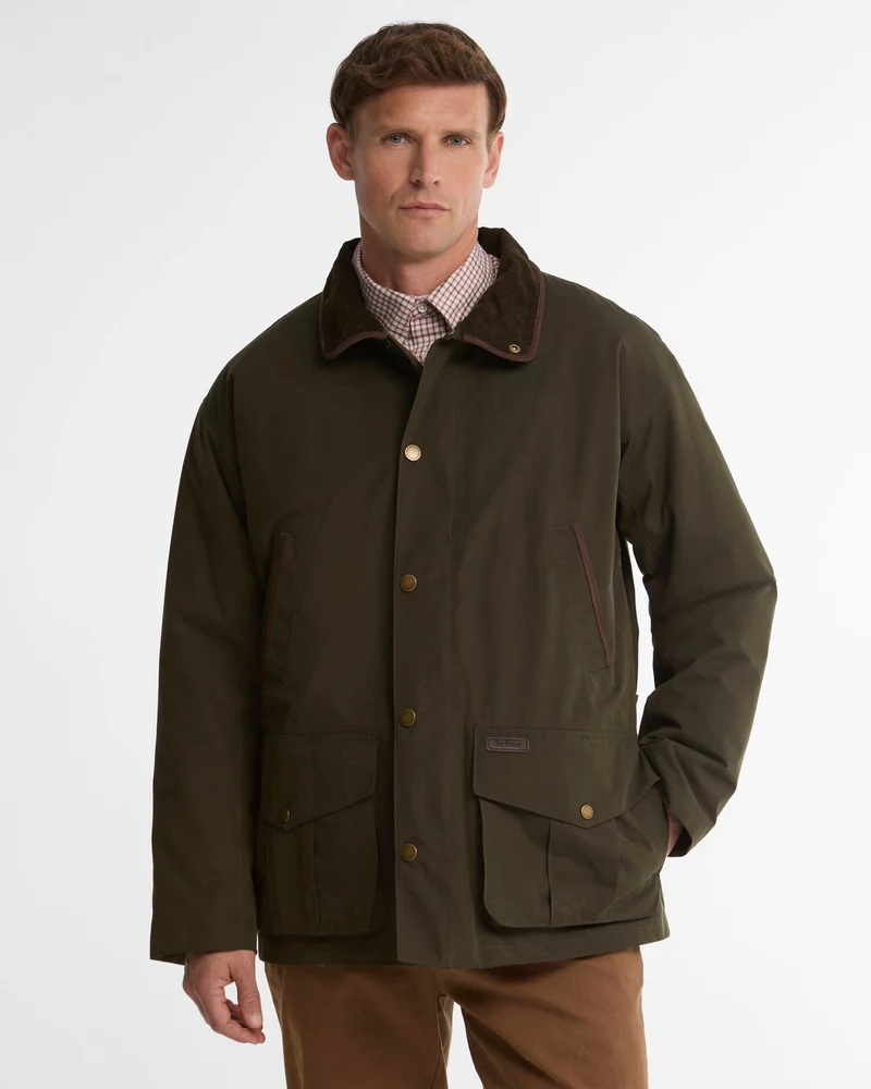 Barbour Bromfield Waterproof Jacket, dark olive