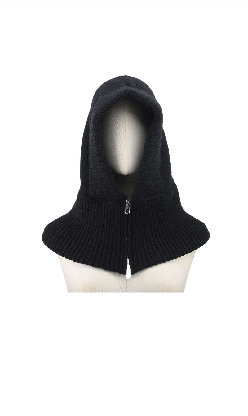 Knit Hood L Zipped