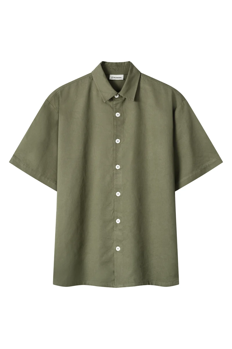 Leinen-Mix Hemd Faro Olive