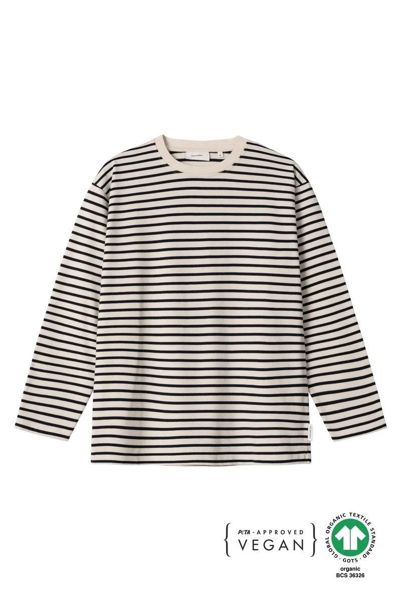 Longsleeve Stina naturweiß-marine