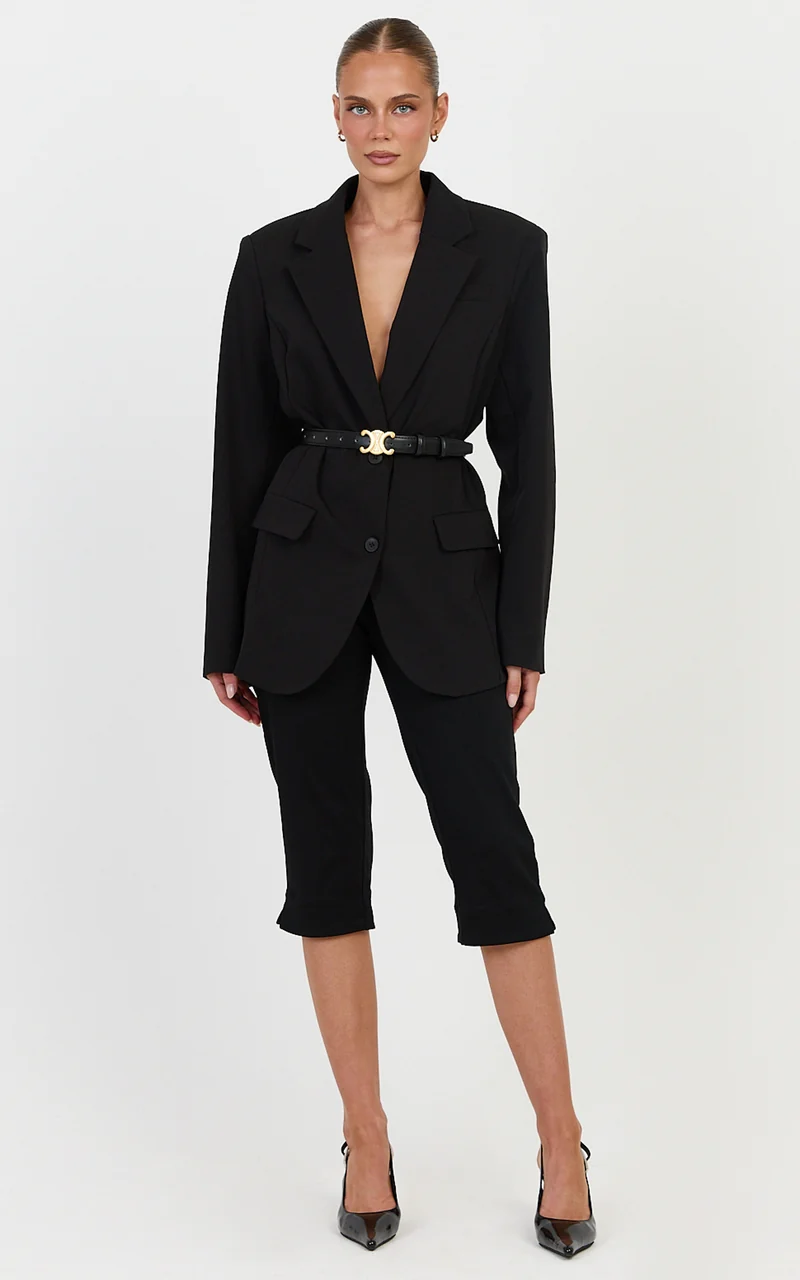 Lorcan Blazer - Oversized Boyfriend Fit Blazer in Black
