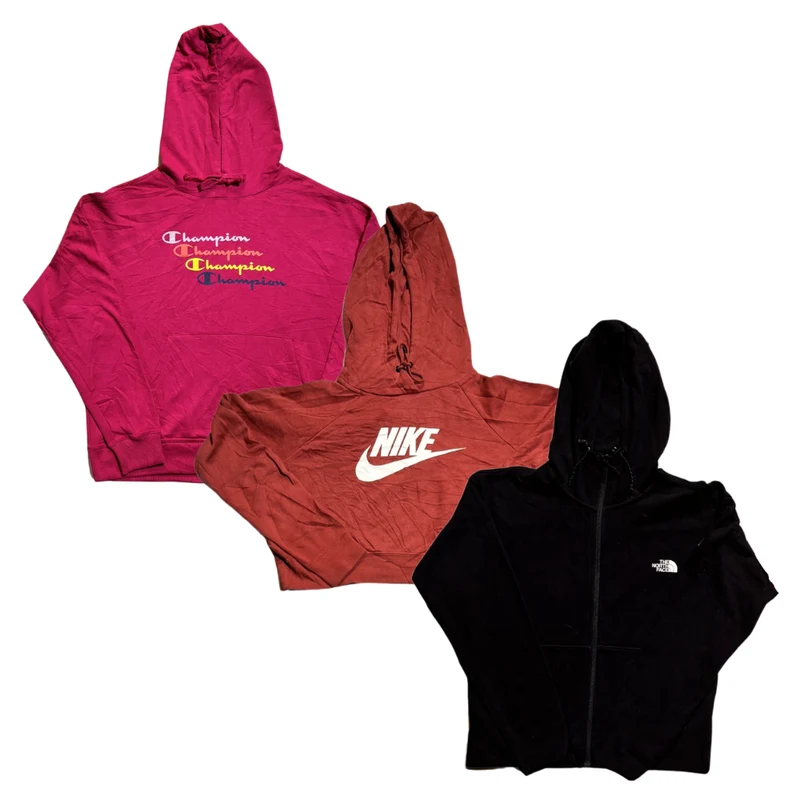 50x WOMEN'S CROP TOP BRANDED SWEATSHIRTS