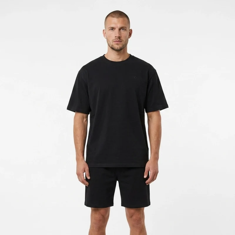 Schlafanzug Set Herren kurz | Schwarz