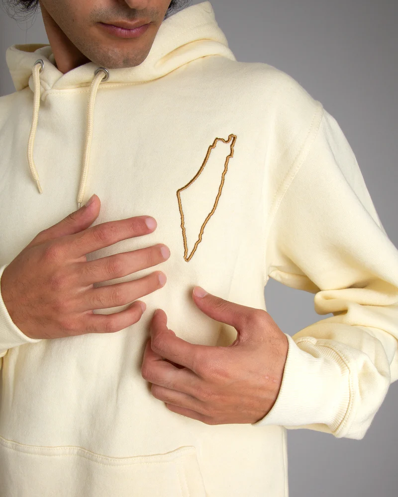 Pray for Palestine Hoodie Men - Cream