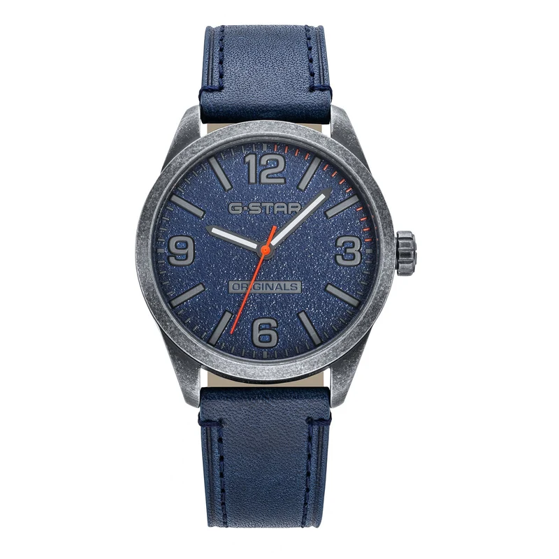G-STAR Originals Blauw Leren Herenhorloge GSW.503.04