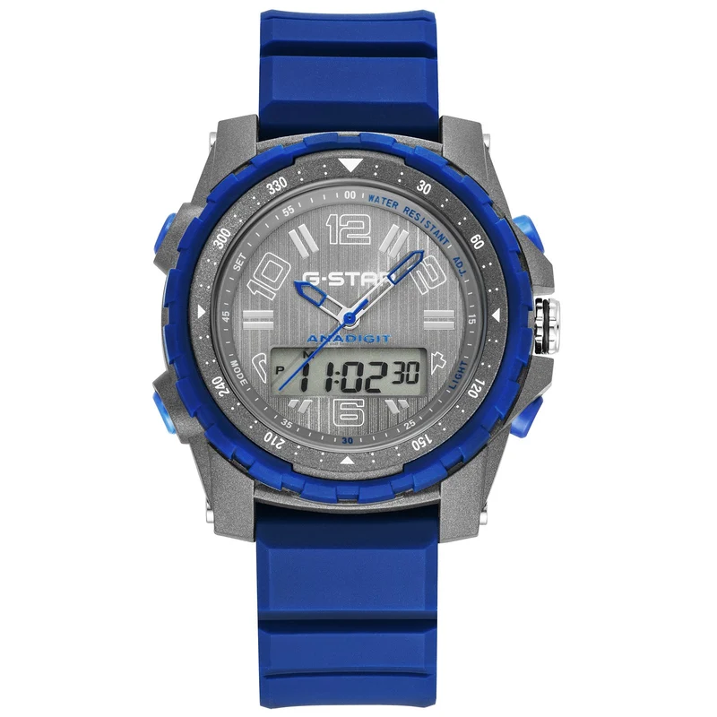 G-STAR Ops01 Grijs-Blauw Ana-digi Herenhorloge GSW.502.04