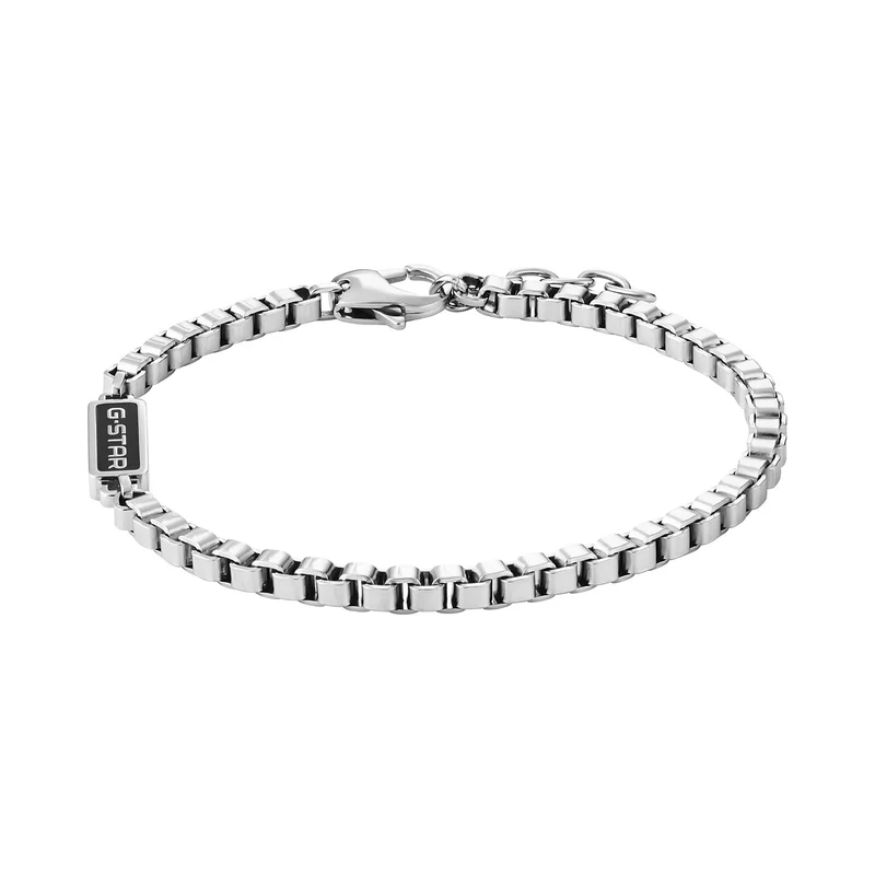 G-Star Floatcore Zilveren Box Chain Armband GSJ.100.05