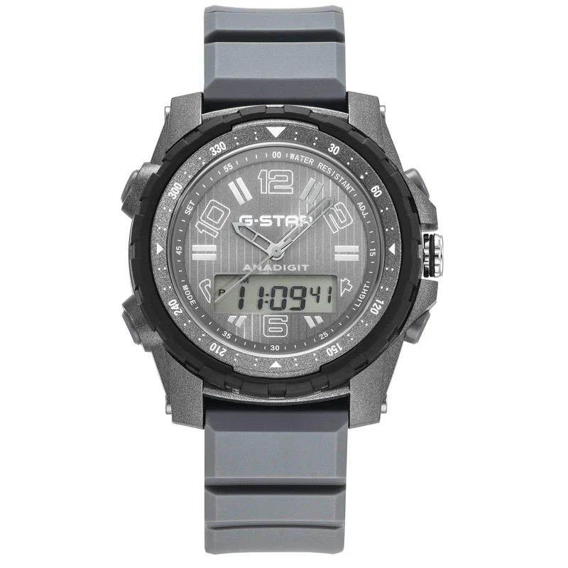 G-STAR Ops01 Grijs Zwart Ana-digi Herenhorloge GSW.502.01