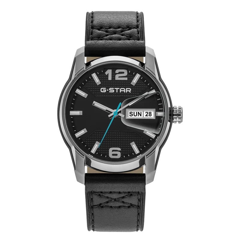G-STAR Selvedge Zwart Leren Herenhorloge GSW.507.02