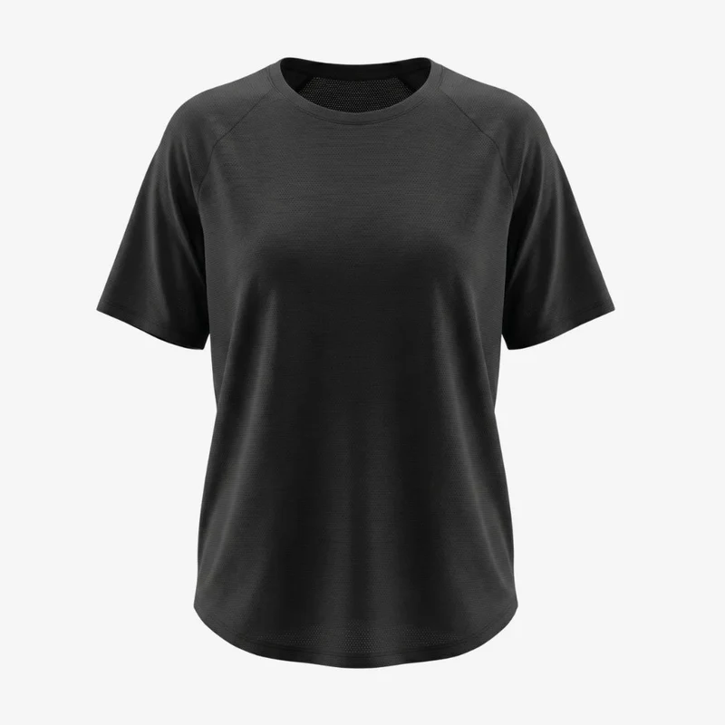 Sport Shirt Mesh Damen | Schwarz
