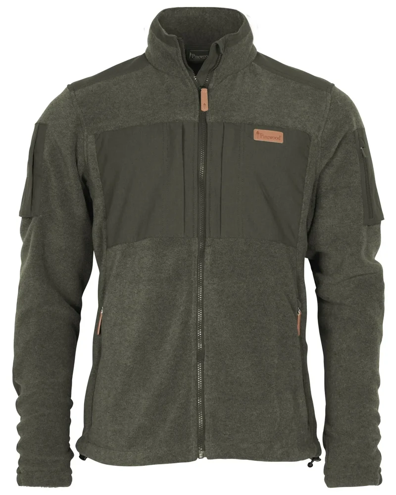 Pinewood Lappland Rough Fleece Jacket Men, olive melange/dark olive