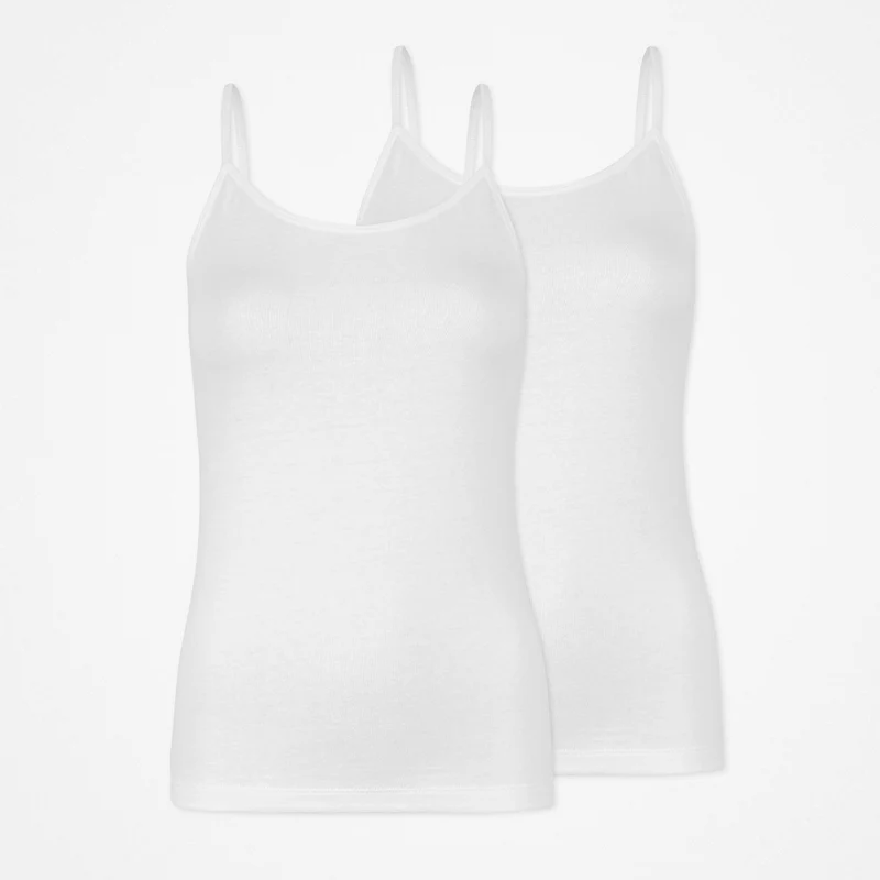 Damen Spaghetti Tops | Weiß