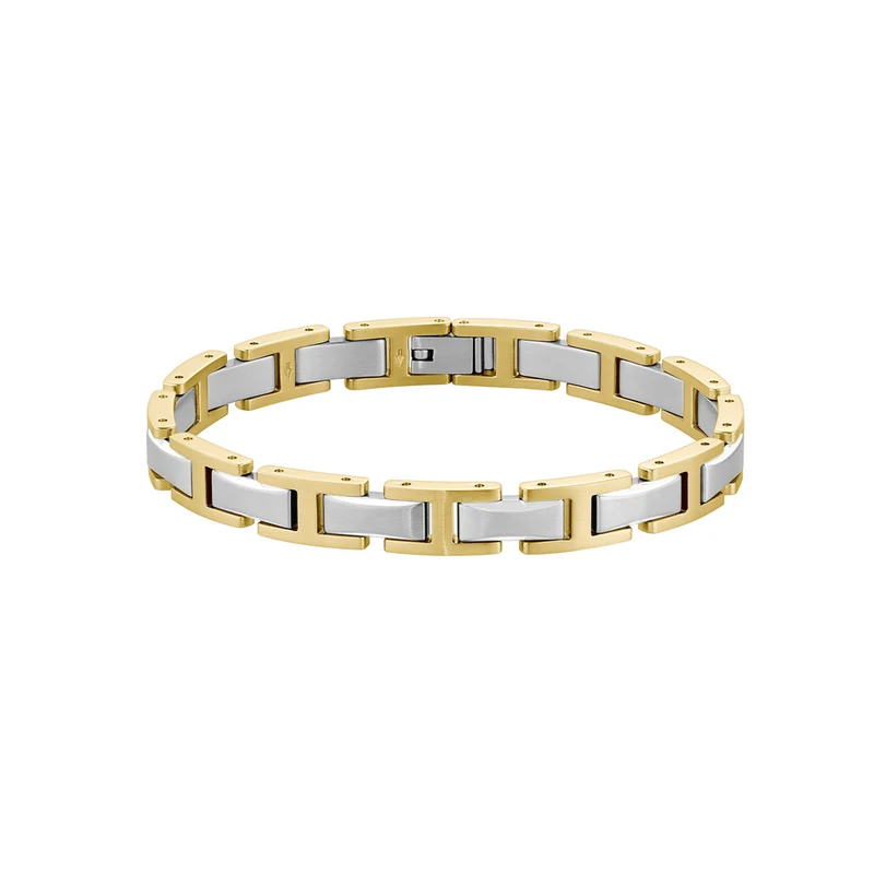 Hugo Boss Roestvrij Staal Bicolor Heren Schakelarmband HBJ1580793