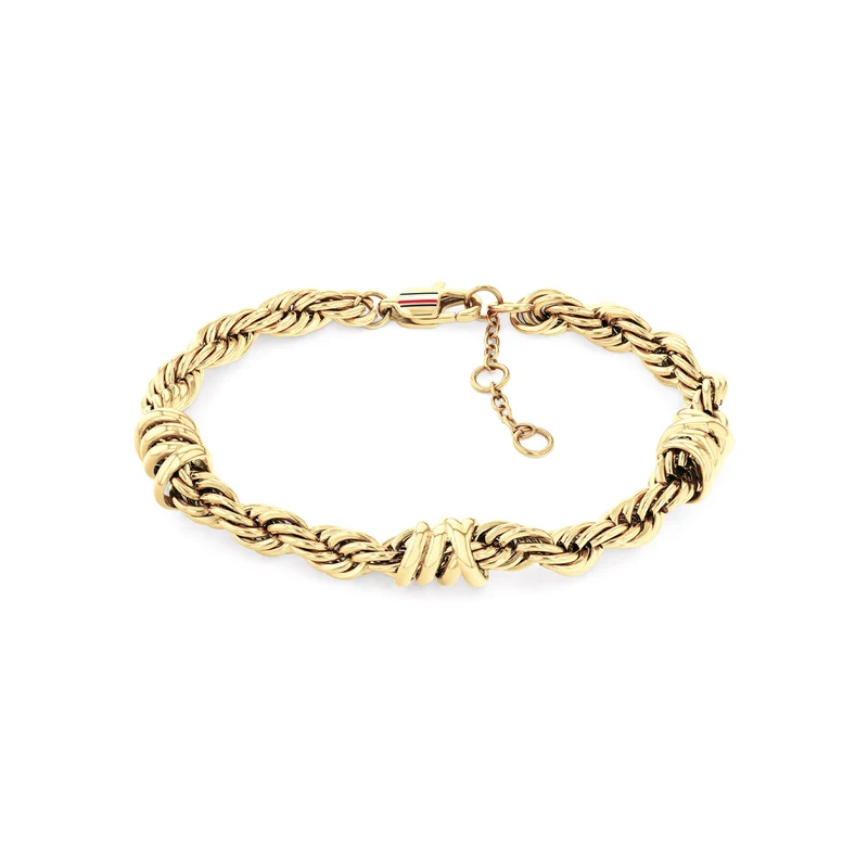 Tommy Hilfiger Roestvrij Staal Goudkleurige Dames Schakelarmband TJ2781026