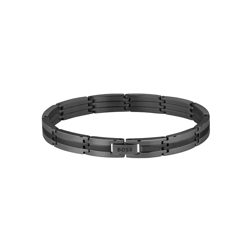 Hugo Boss Roestvrij Staal Zwarte Heren Schakelarmband HBJ1580804