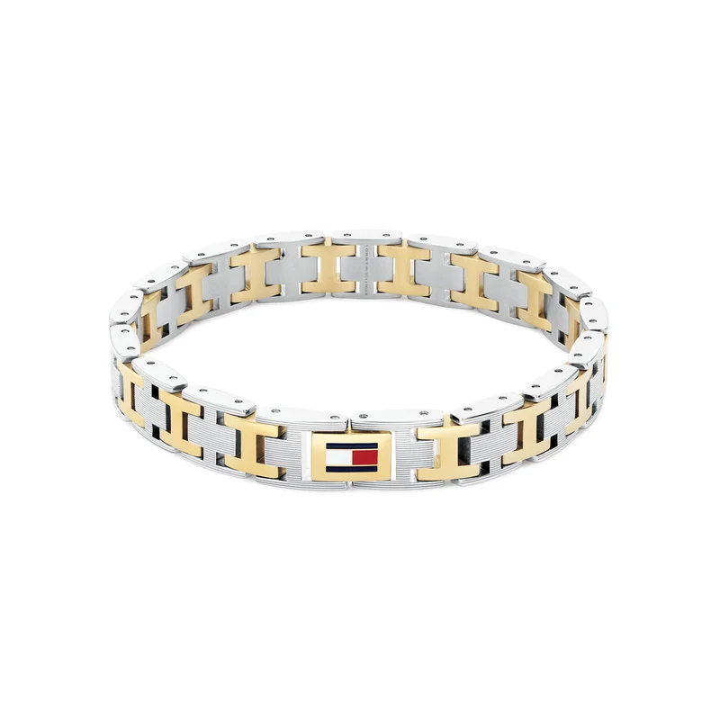 Tommy Hilfiger Roestvrij Staal Bicolor Heren Schakelarmband TJ2790683