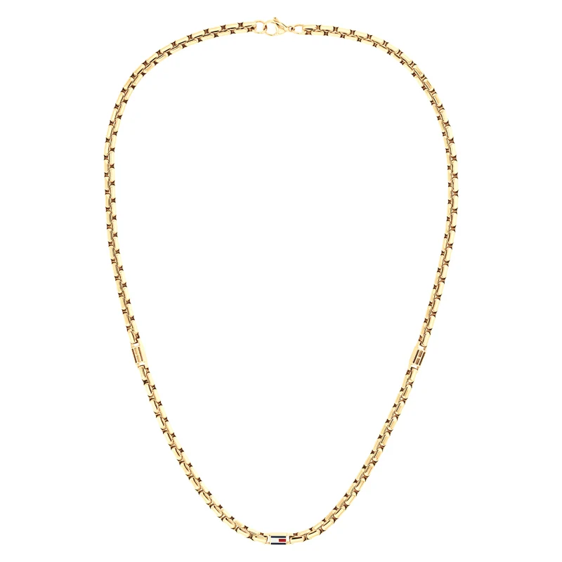 Tommy Hilfiger Roestvrij Staal Goudkleurige Heren Ketting TJ2790673