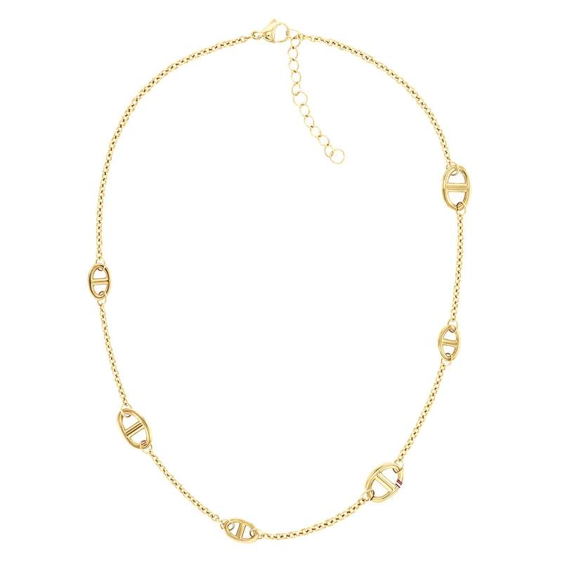 Tommy Hilfiger Roestvrij Staal Goudkleurige Dames Ketting TJ2781022