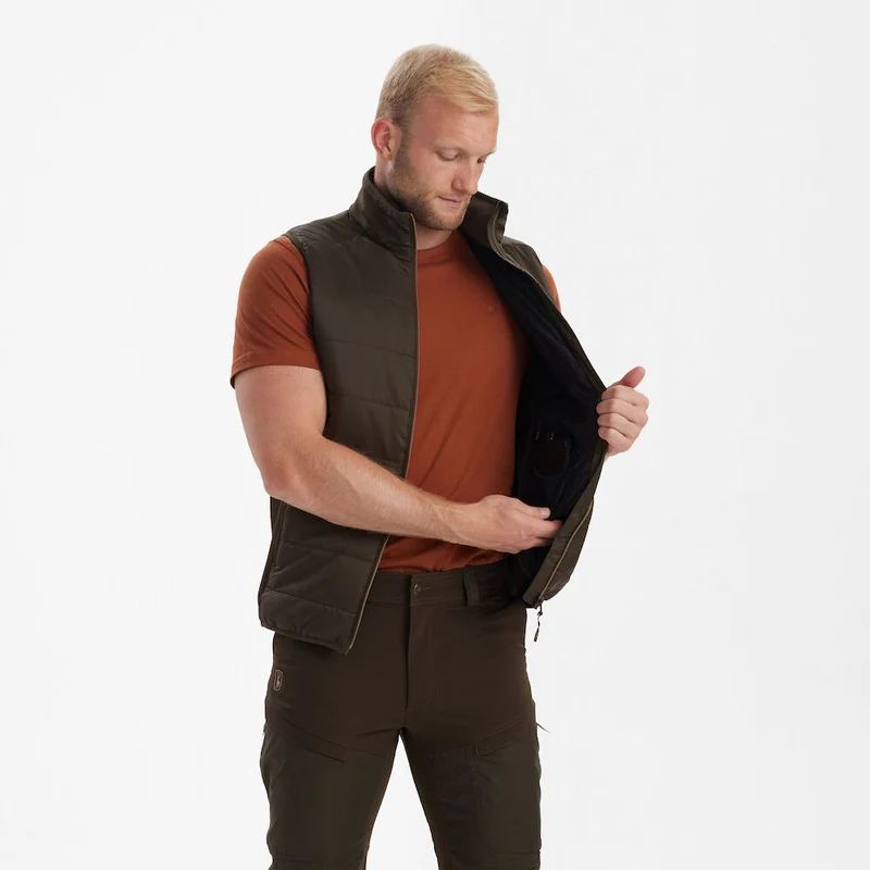 Deerhunter Heat Padded Waistcoat, wood