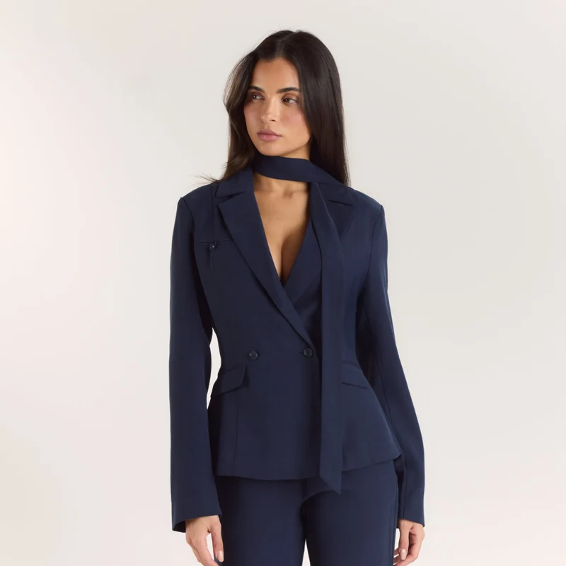 Multiway Getailleerde Blazer - Marineblauw