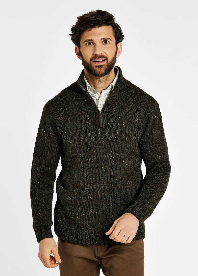 Dubarry Callaghan Men's Sweater with zip, olive