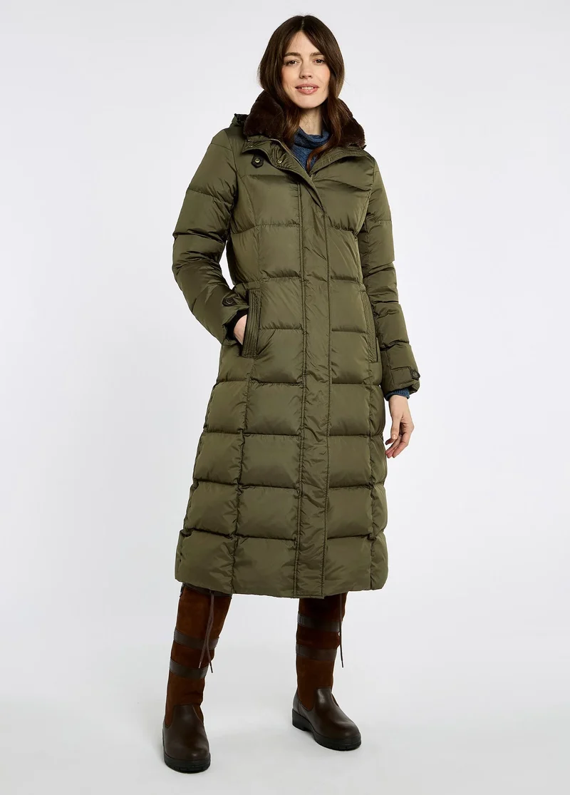 Dubarry Aldborough dames lange donsjas, olive