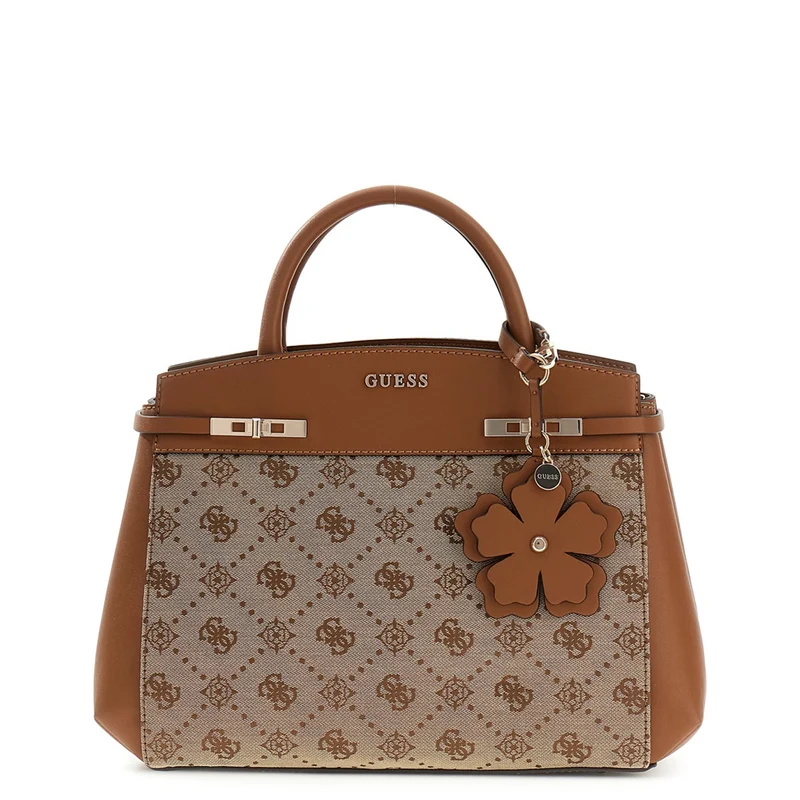 Guess Melinda Latte Logo Tri Comp Handbag HWJP99-2060-LTL