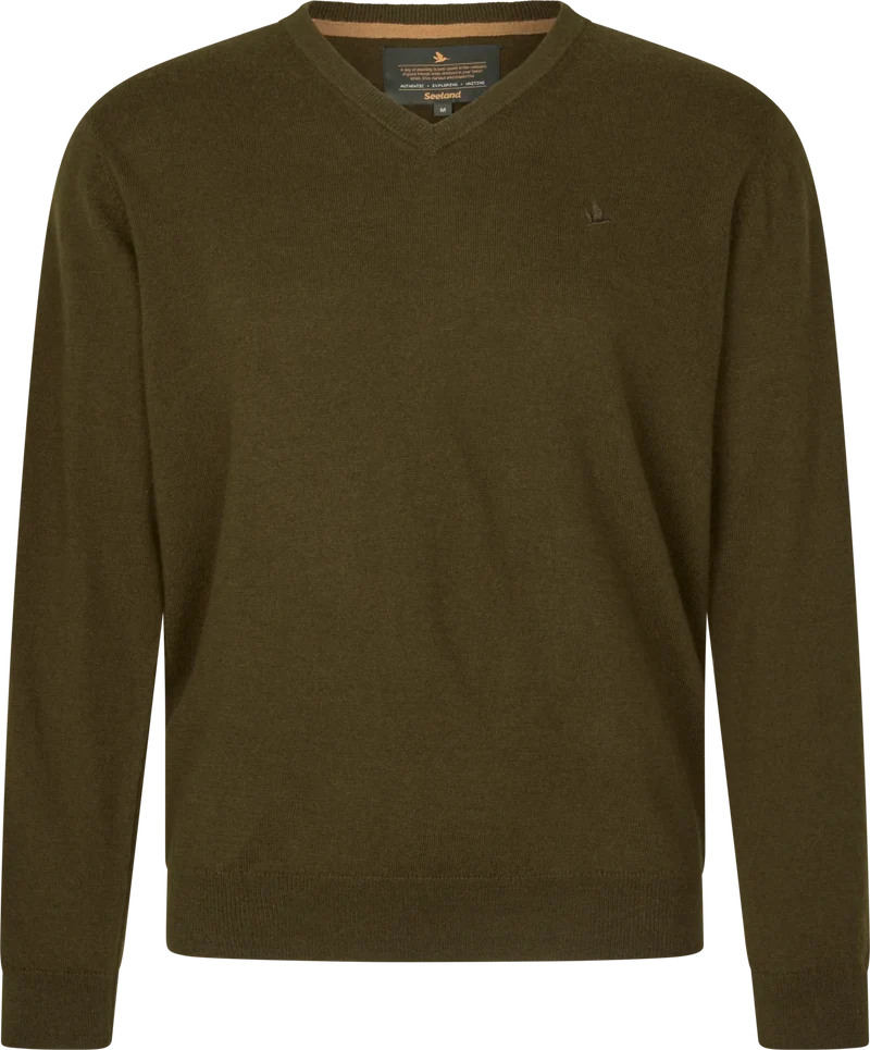 Seeland Pine V-hals trui Pine Groen