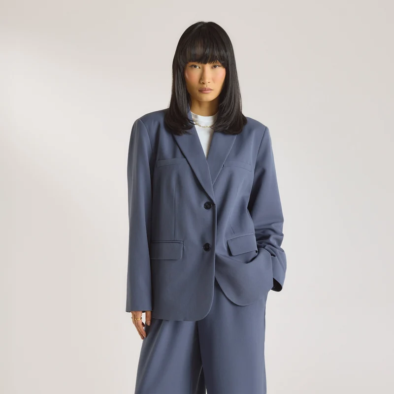Oversized Blazer - Blauw
