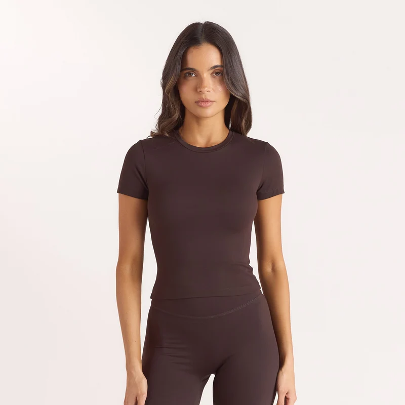 Classic Fitted Top - Koffieboon