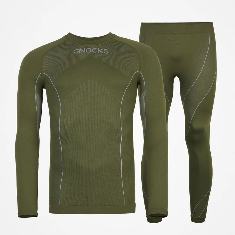 Thermounterwäsche Herren mit Daumenloch | Olive