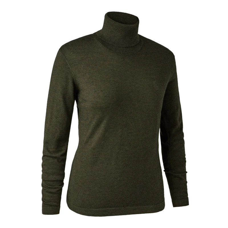 Deerhunter Lady Darlington Roll Neck, green melange