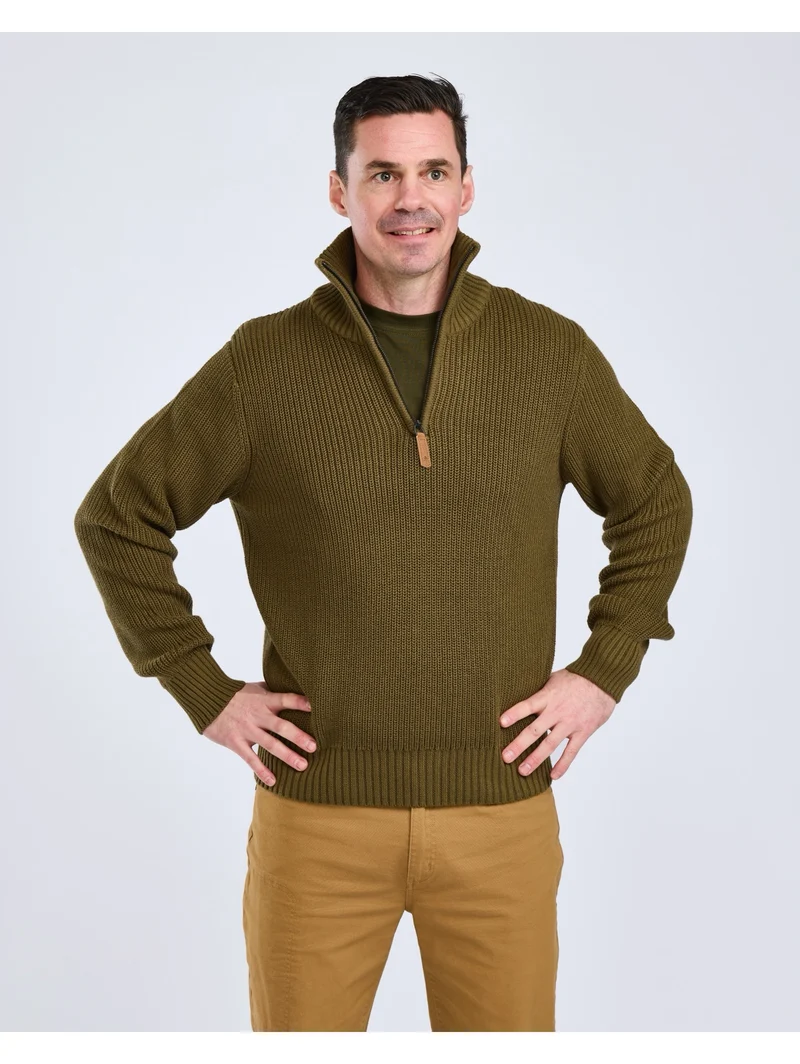 Pinewood Philip Knitted Sweater Men, olive green