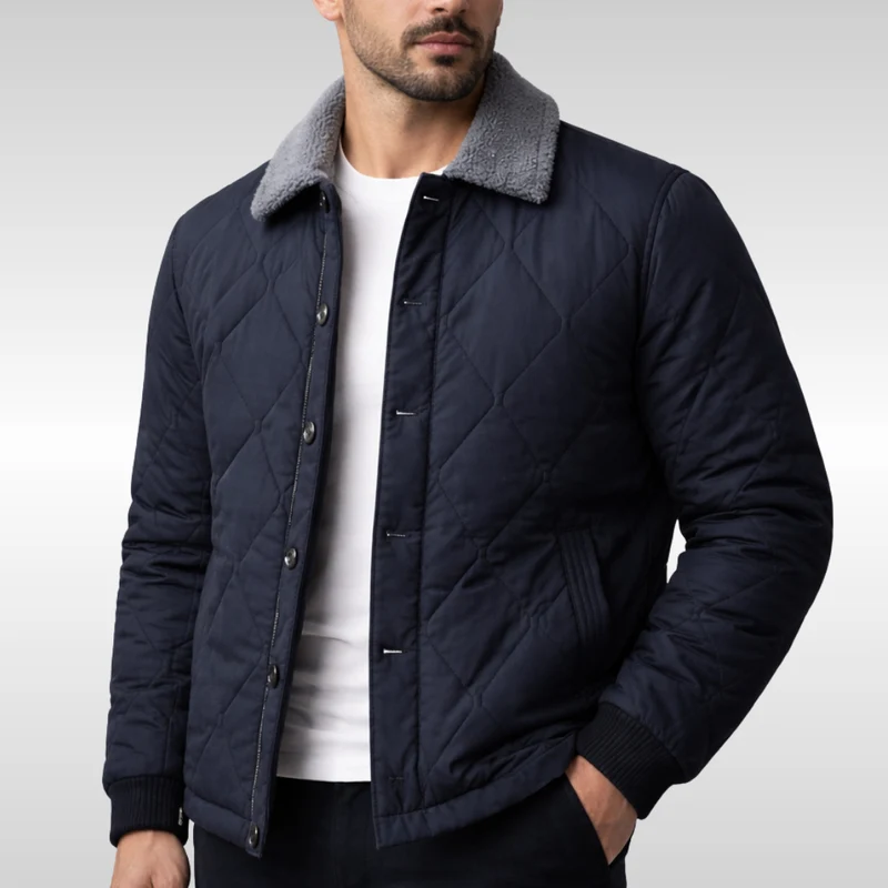 Elegant gewatteerd fleece bomberjack