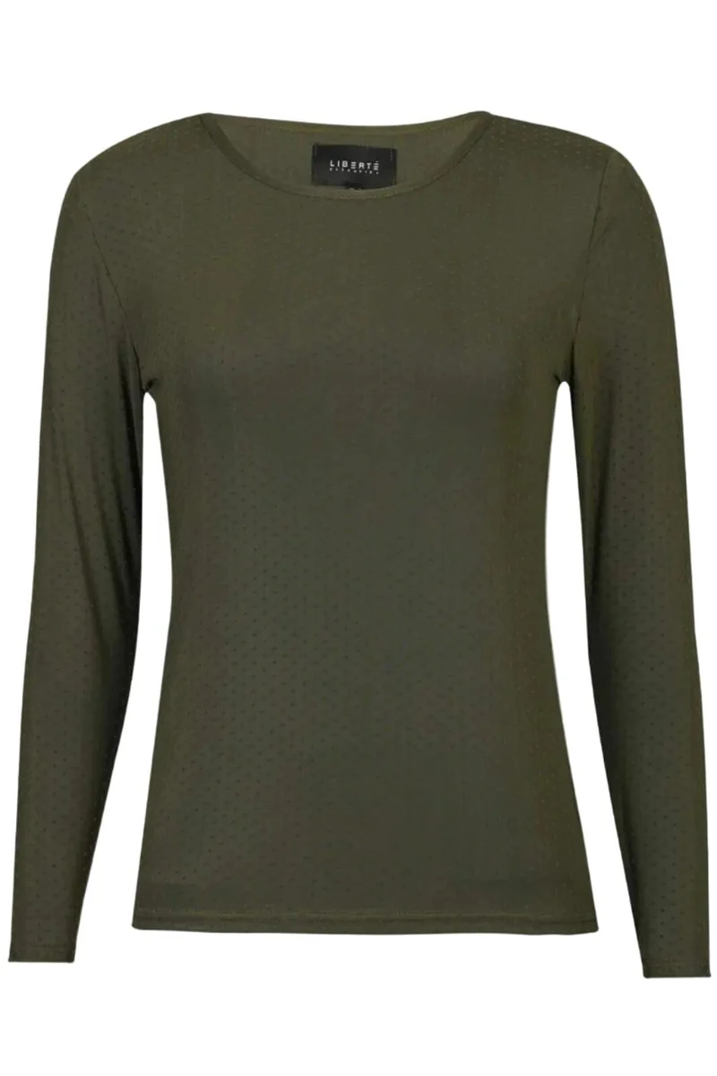Liberte - Mesh Ls Tshirt, Dot 22069 - Army