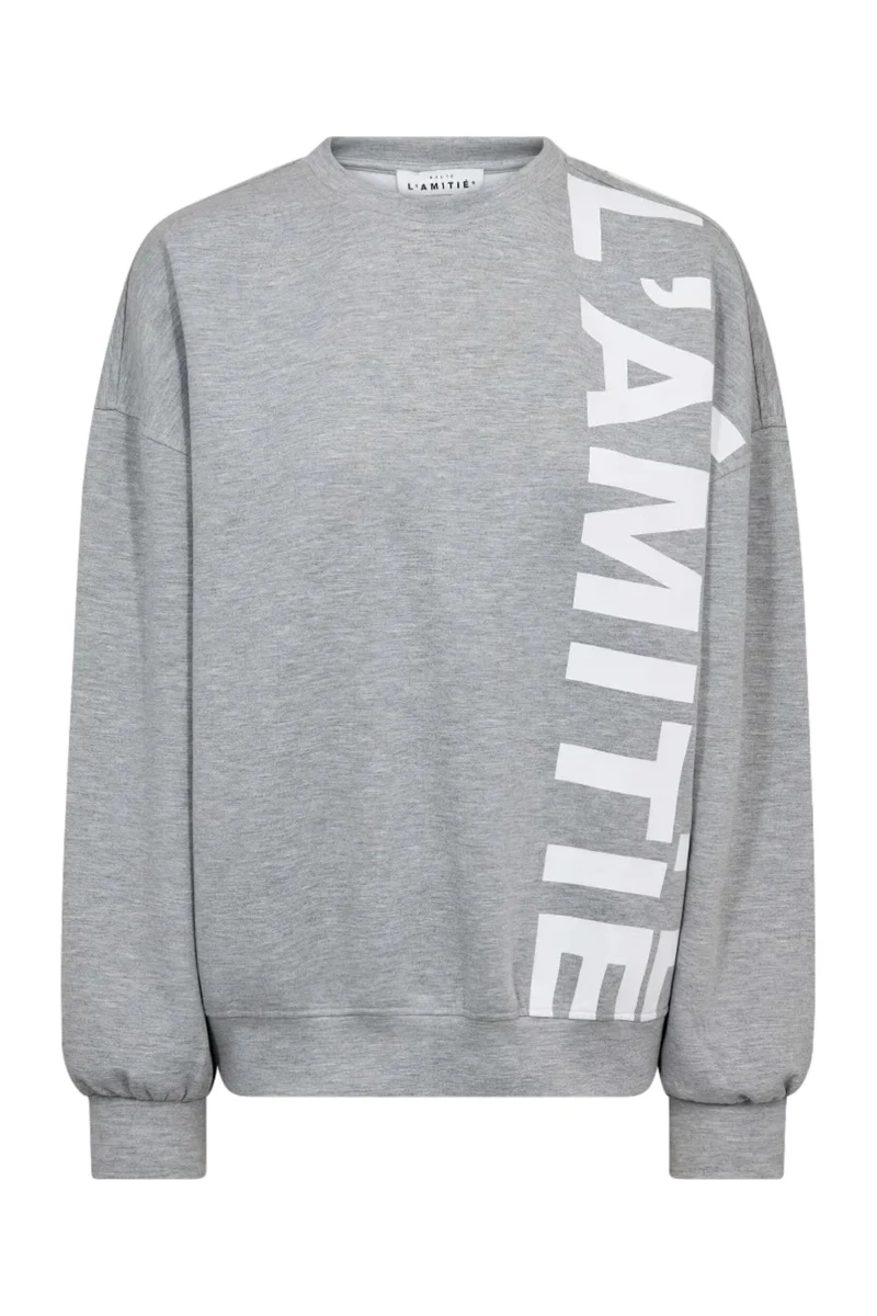 Haute L'Amitié - Maxi Side Print Sweat HL10524 - Grey Melangé