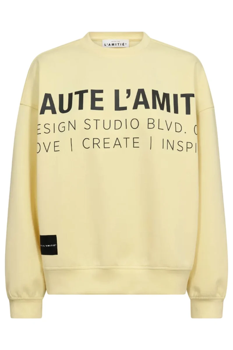 Haute L'Amitié - Studio Logo Sweat HL10446 - Pale Yellow