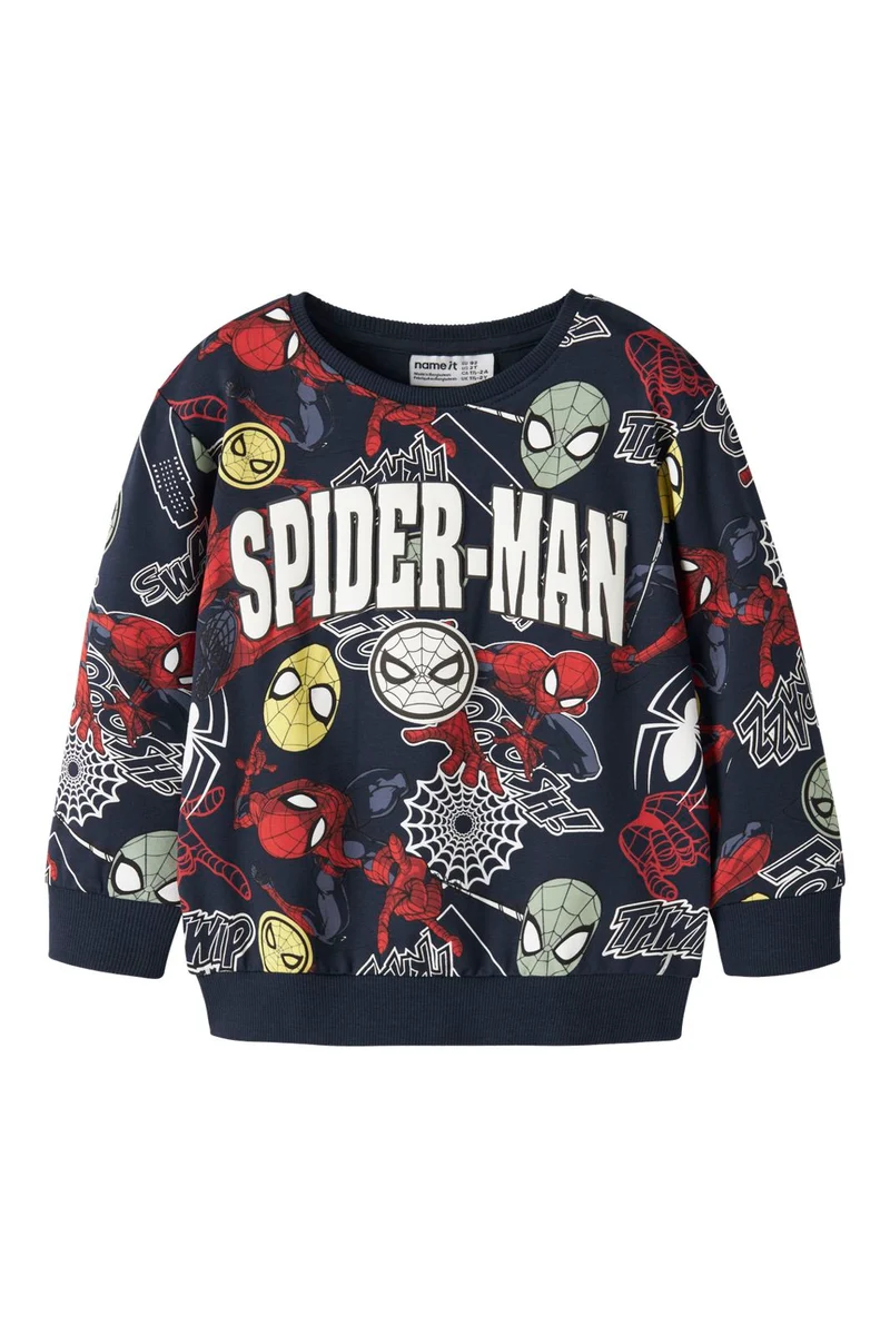 Name It - Nmmjacco Spider Nreg Sweat Mar - 5043458 Navy Blazer