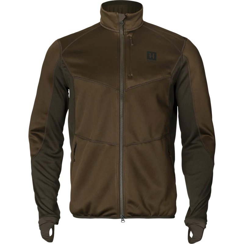 Härkila Scandinavian Fleece Jacket, willow green/deep brown